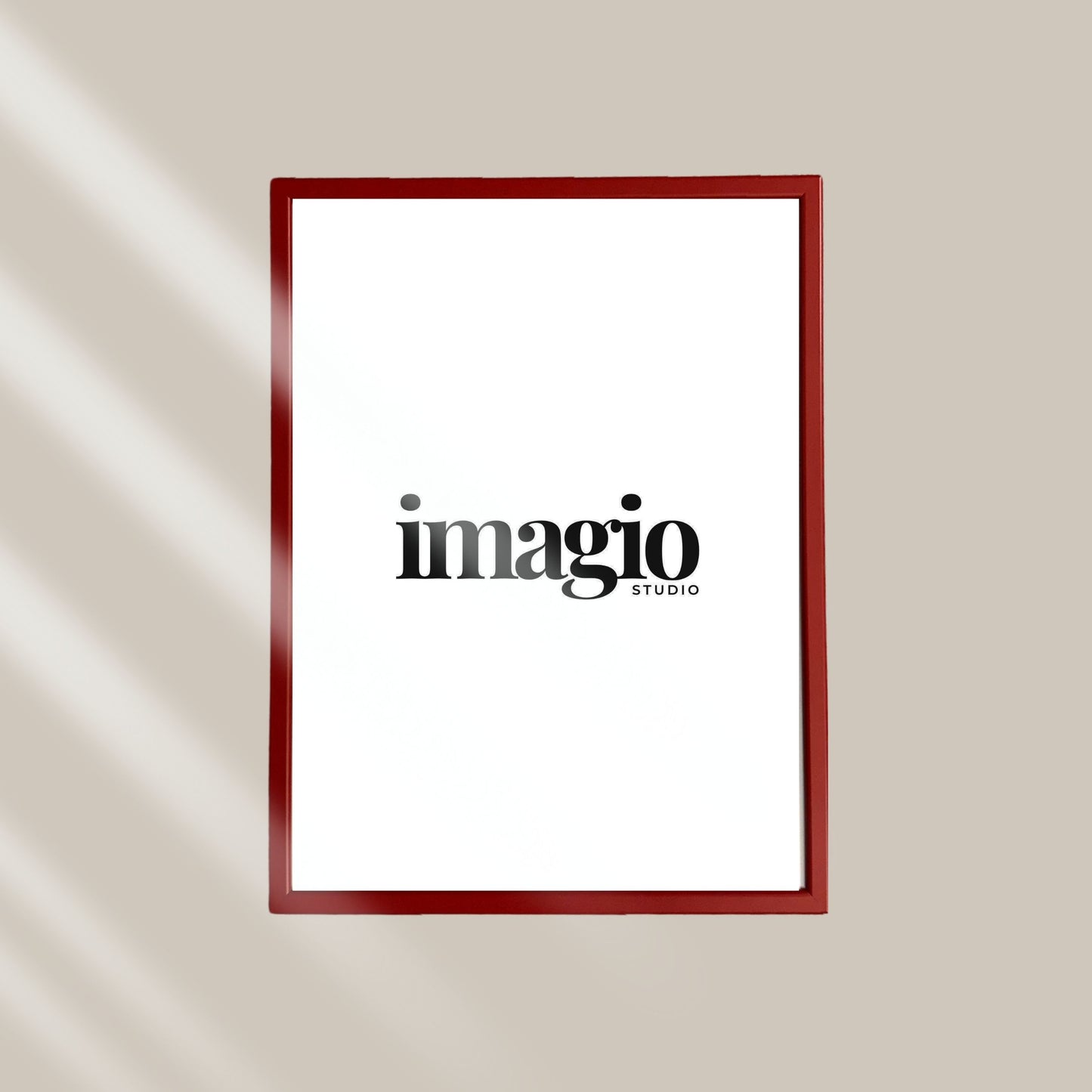 NEW Frame Wood/Glass - Burgundy Multisize