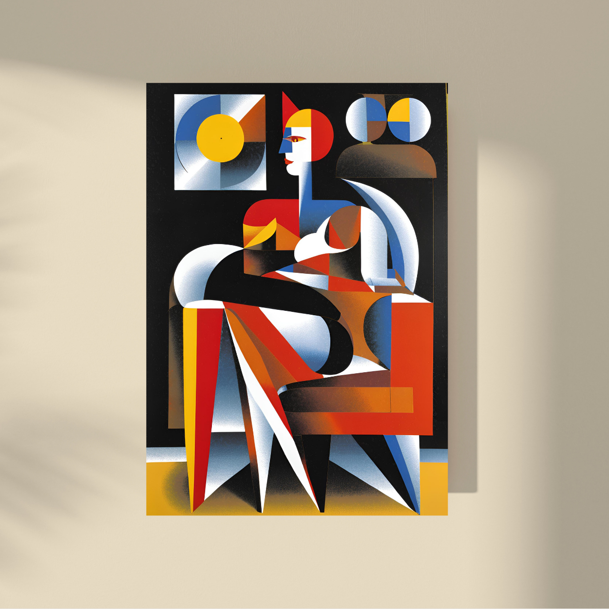 Lost Between Cubism and Surrealism - Lady in an Armchair #1