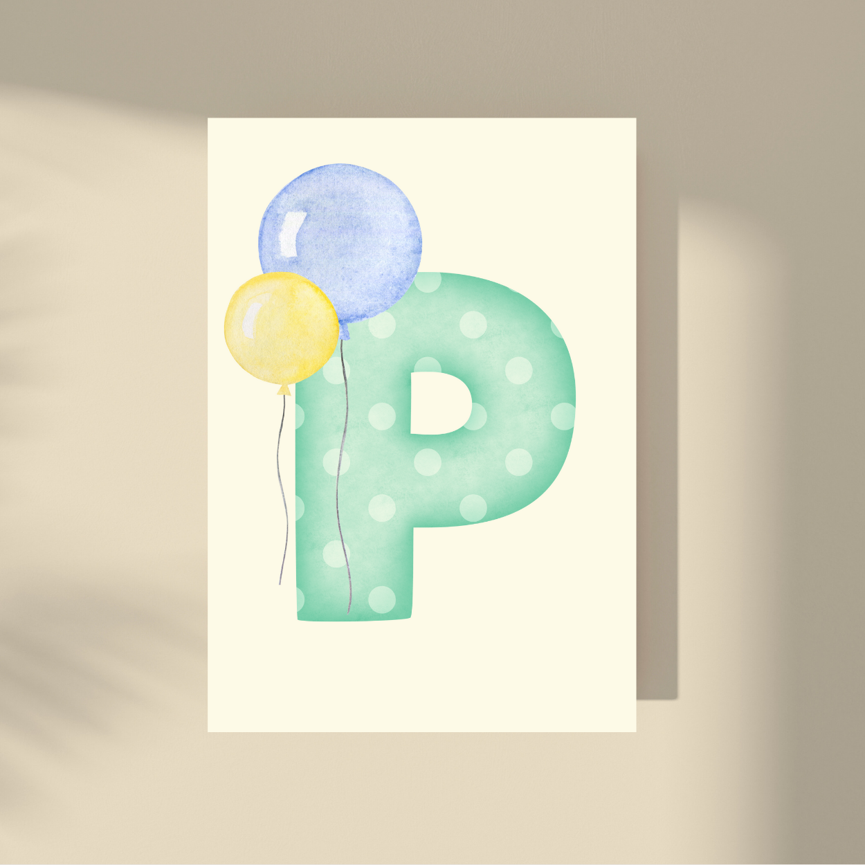 CUSTOMIZE IT! - Green Polka Dot Letter