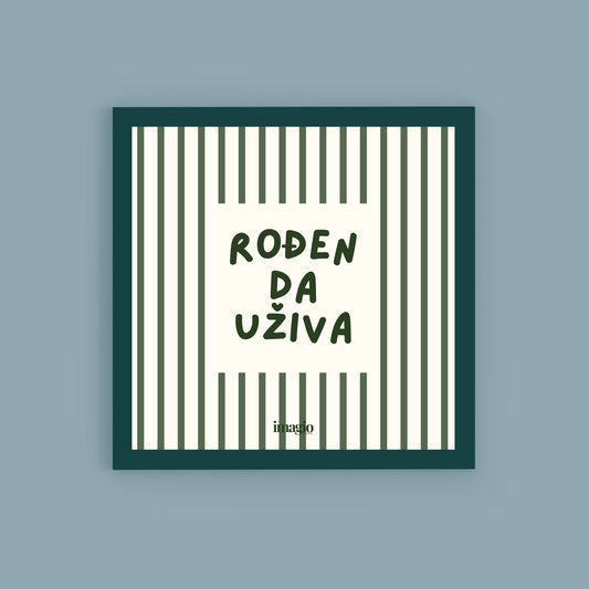 NEW: Miniature - Rođen da uživa - Dark green frame