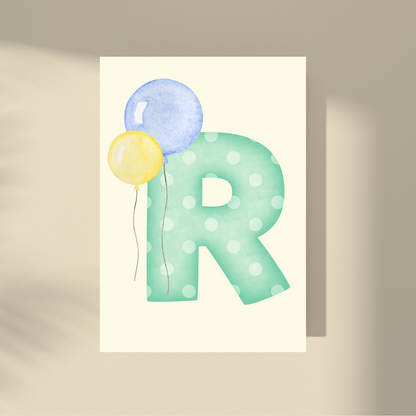 CUSTOMIZE IT! - Green Polka Dot Letter