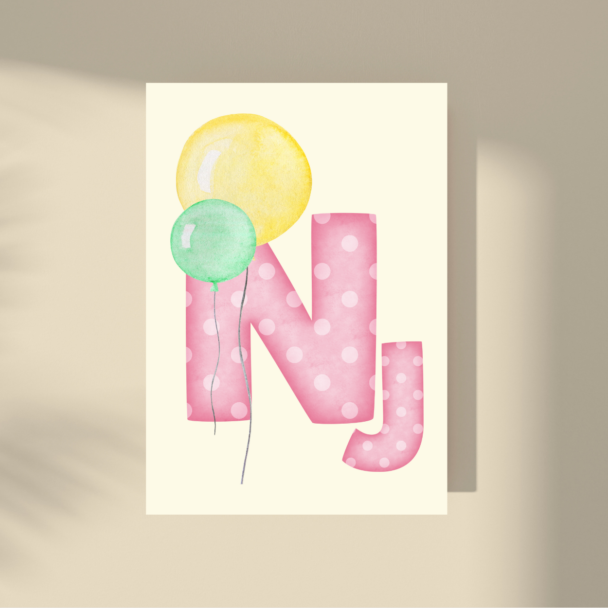 CUSTOMIZE IT! - Pink Polka Dot Letter