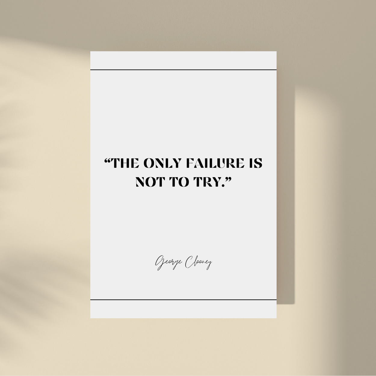 Motivational Quote - The Only Failure