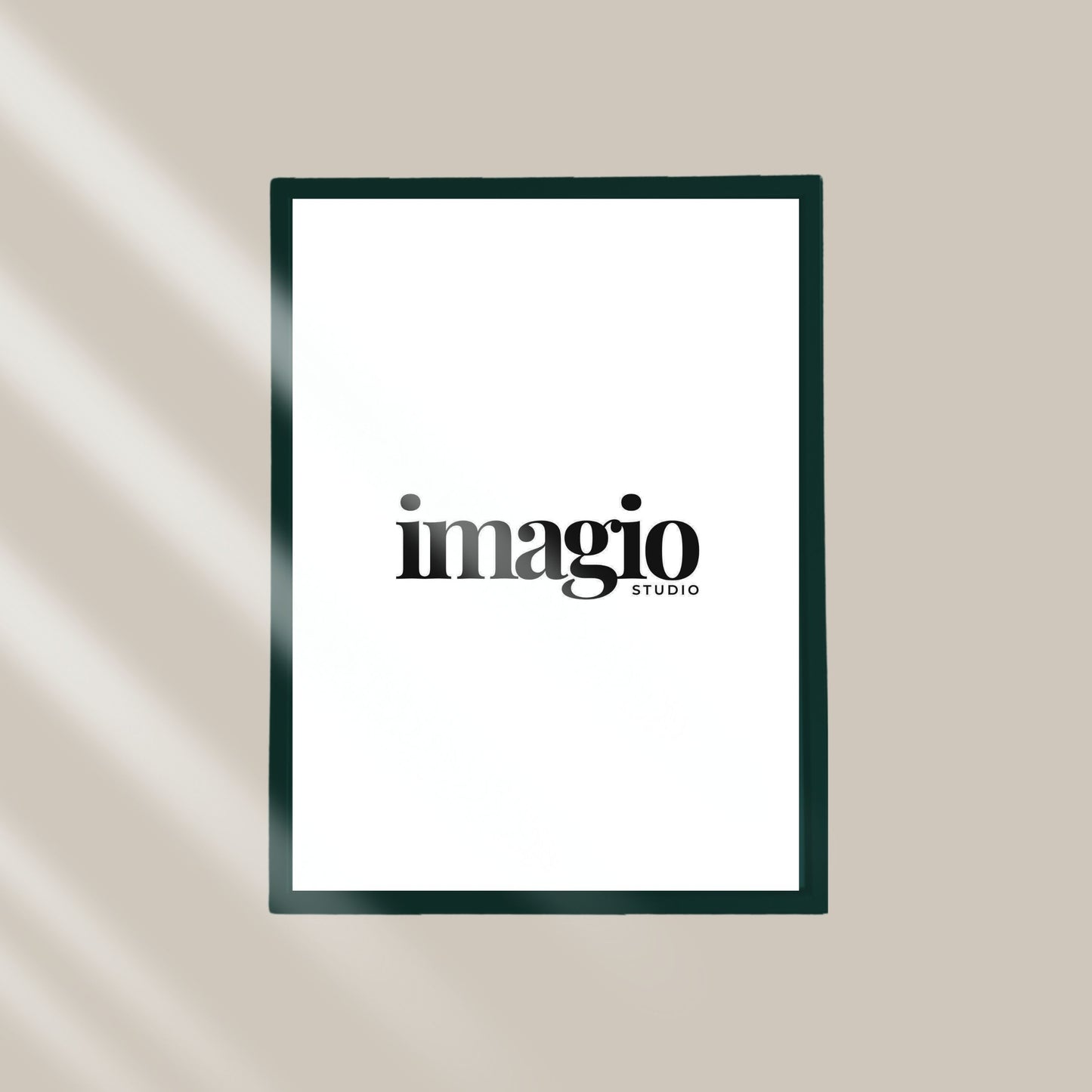 NEW Frame Wood/Glass - Dark Green Multisize