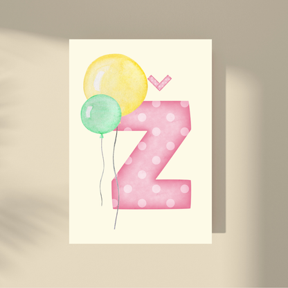 CUSTOMIZE IT! - Pink Polka Dot Letter