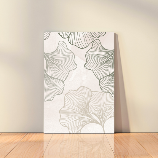 Canvas - Ginko Leaves: Olive