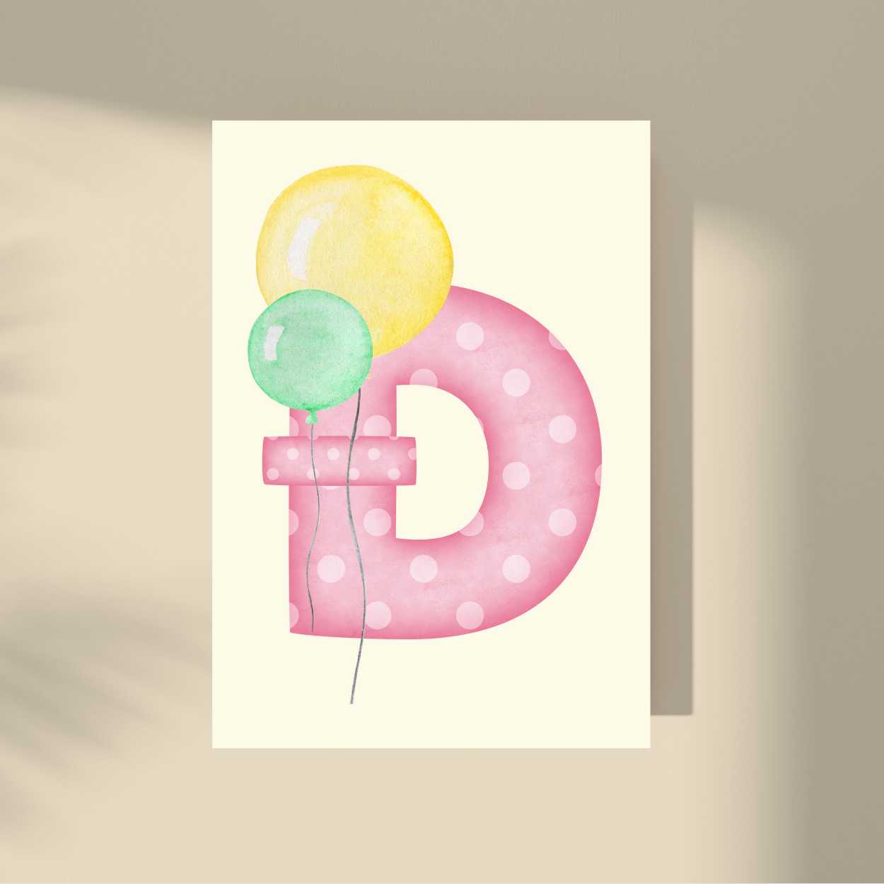 CUSTOMIZE IT! - Pink Polka Dot Letter