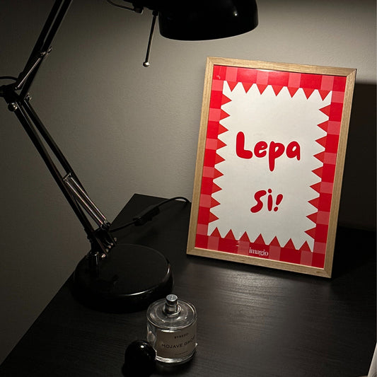 Color Pop Art Poster - Lepa si! - Studio Framed Art 21x30 cm