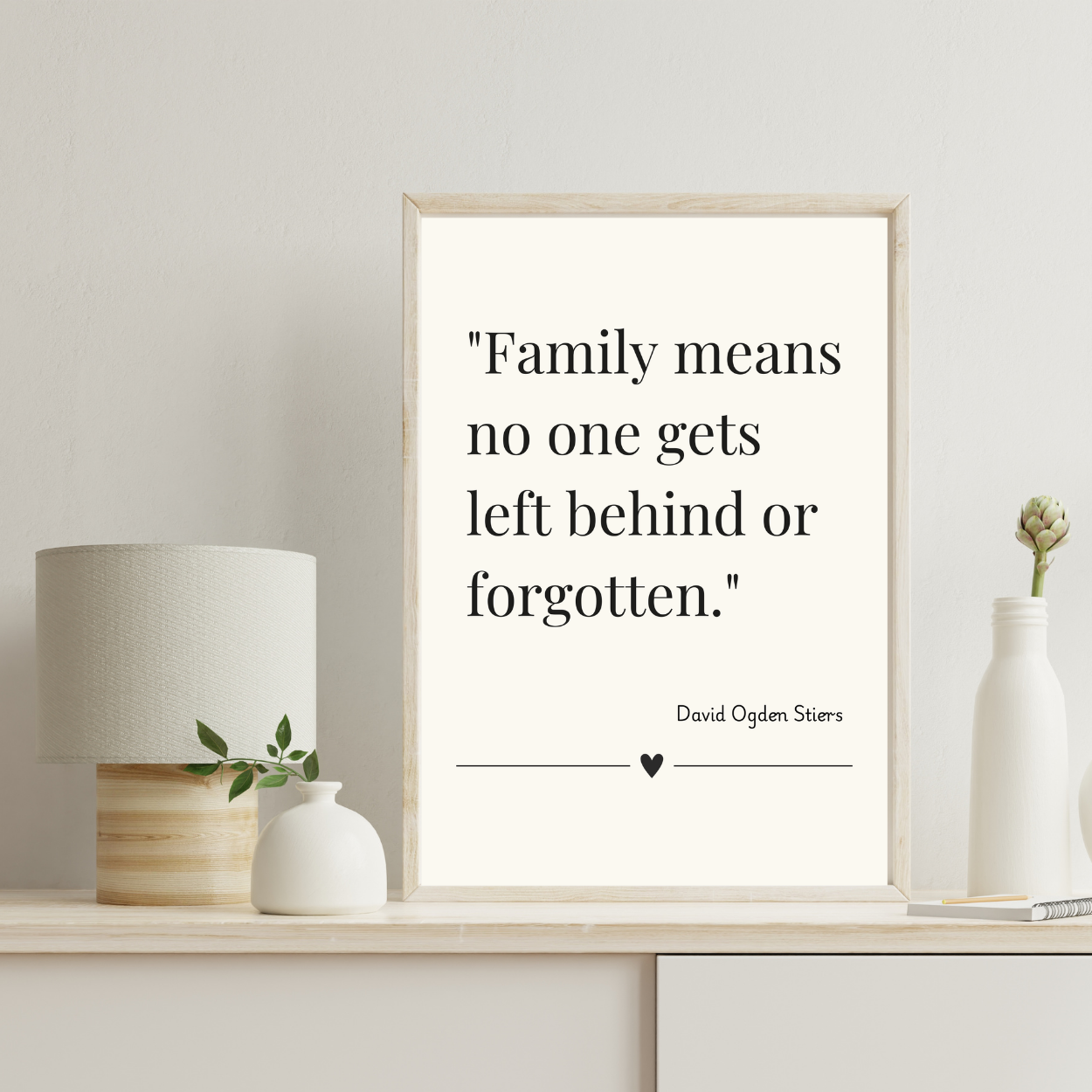 Family Quote - No One Is Left Behind