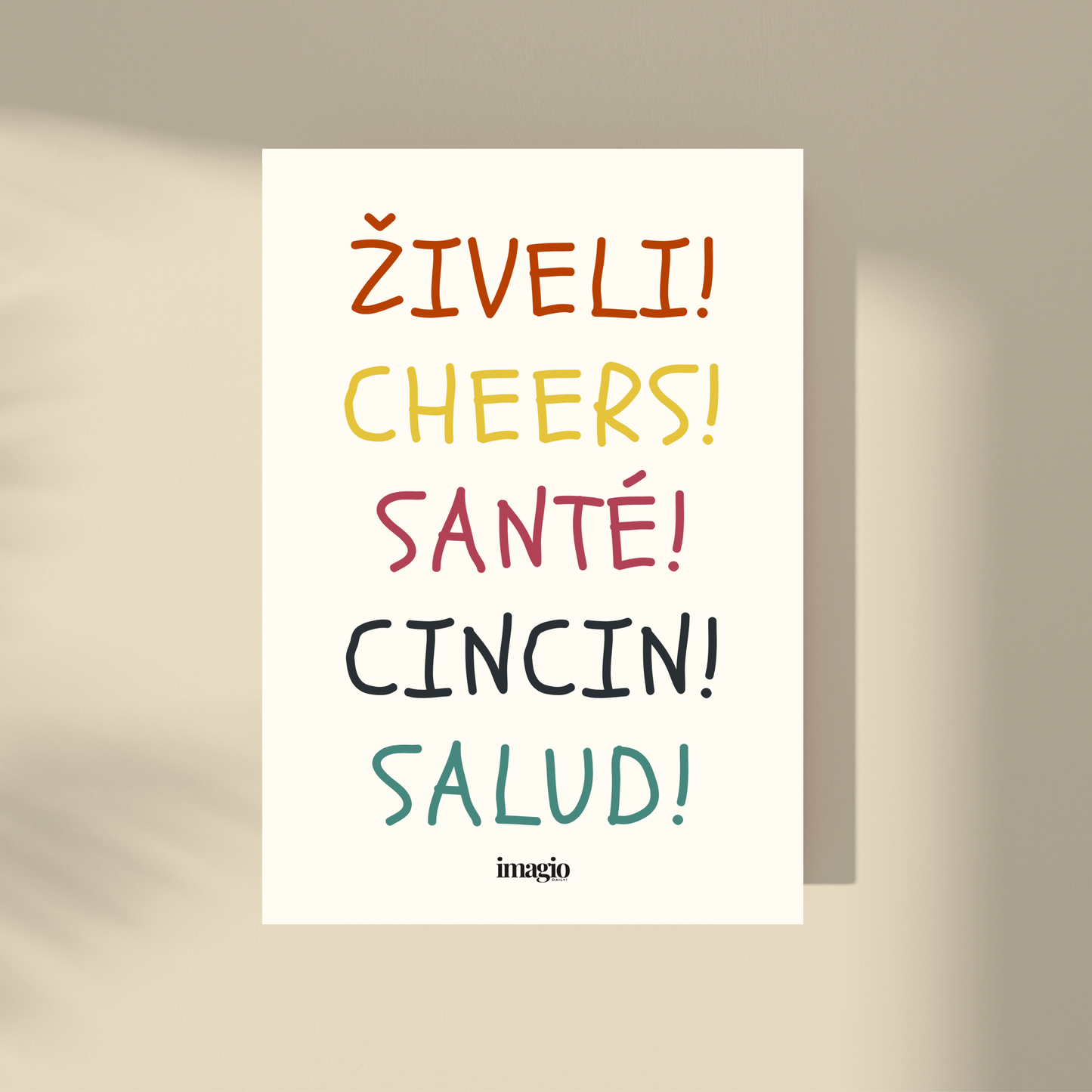 Color Pop Art Poster - Živeli/Salud!