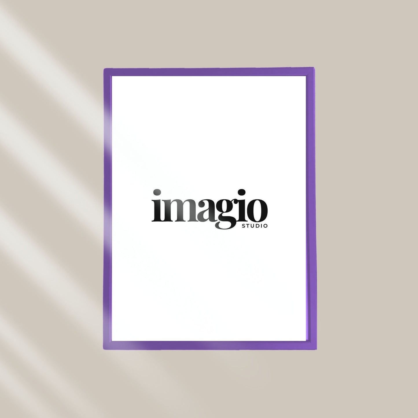 NEW Frame Wood/Glass - Purple Multisize