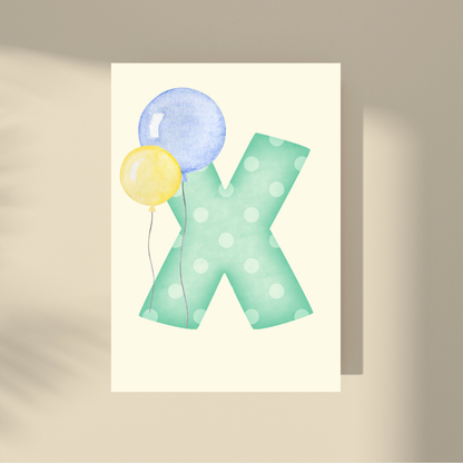 CUSTOMIZE IT! - Green Polka Dot Letter