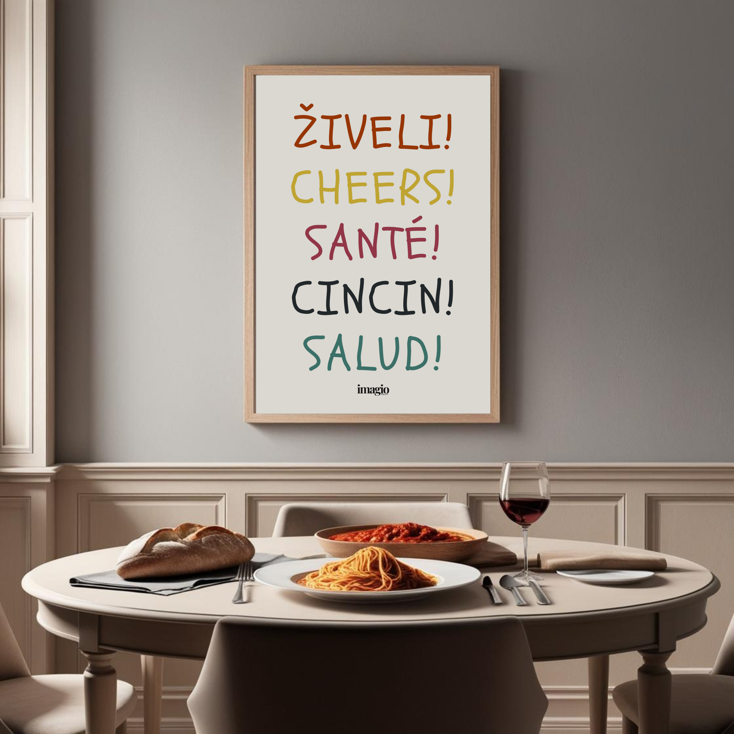 Color Pop Art Poster - Živeli/Salud!