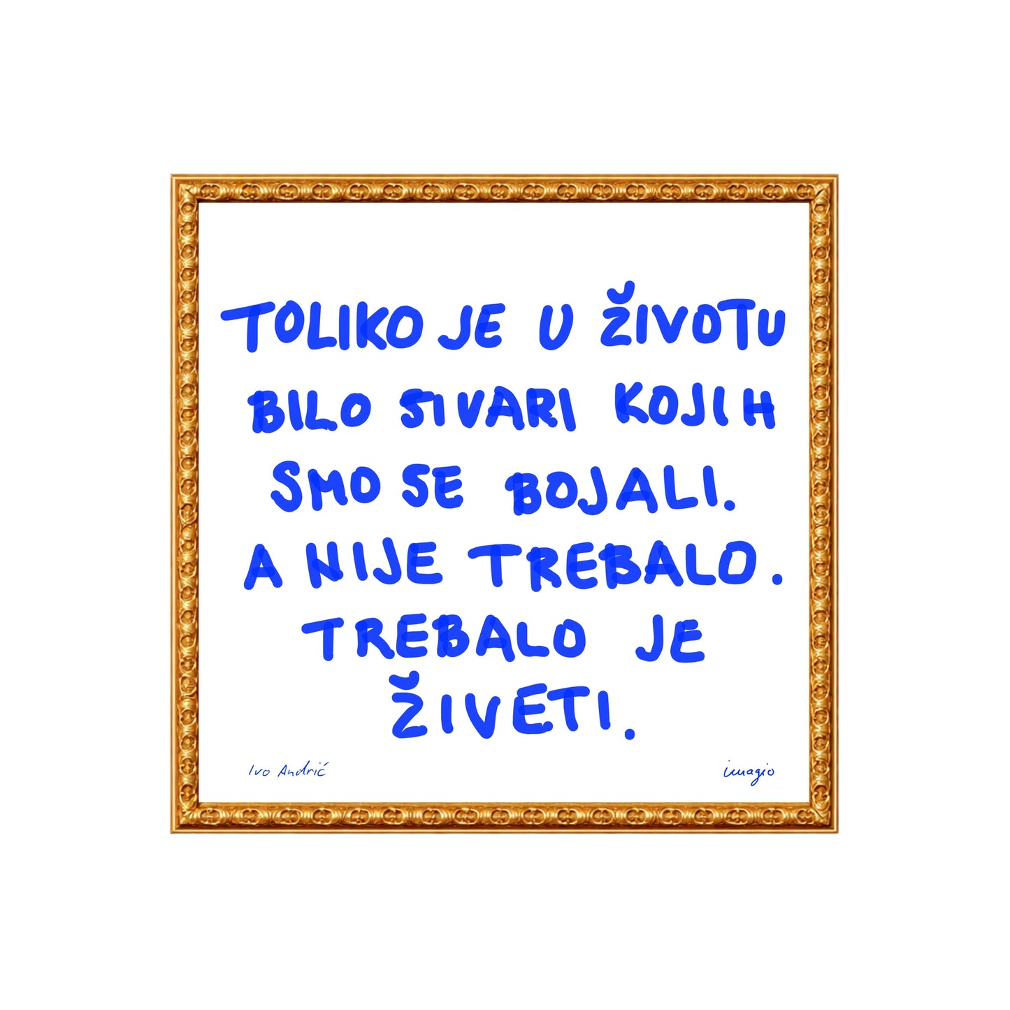 The Script - Framed Art - Ivo Andrić "Toliko je u životu bilo stvari..."
