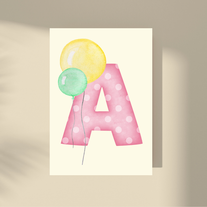 CUSTOMIZE IT! - Pink Polka Dot Letter