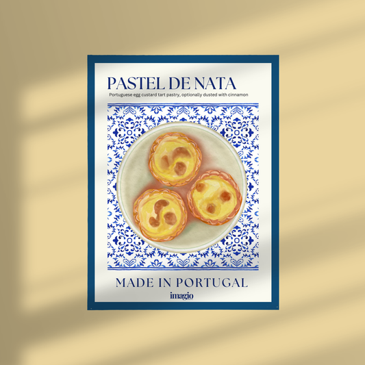 Uramljen poster Pastel de Nata - 32x42 / 42x52 cm teget ram