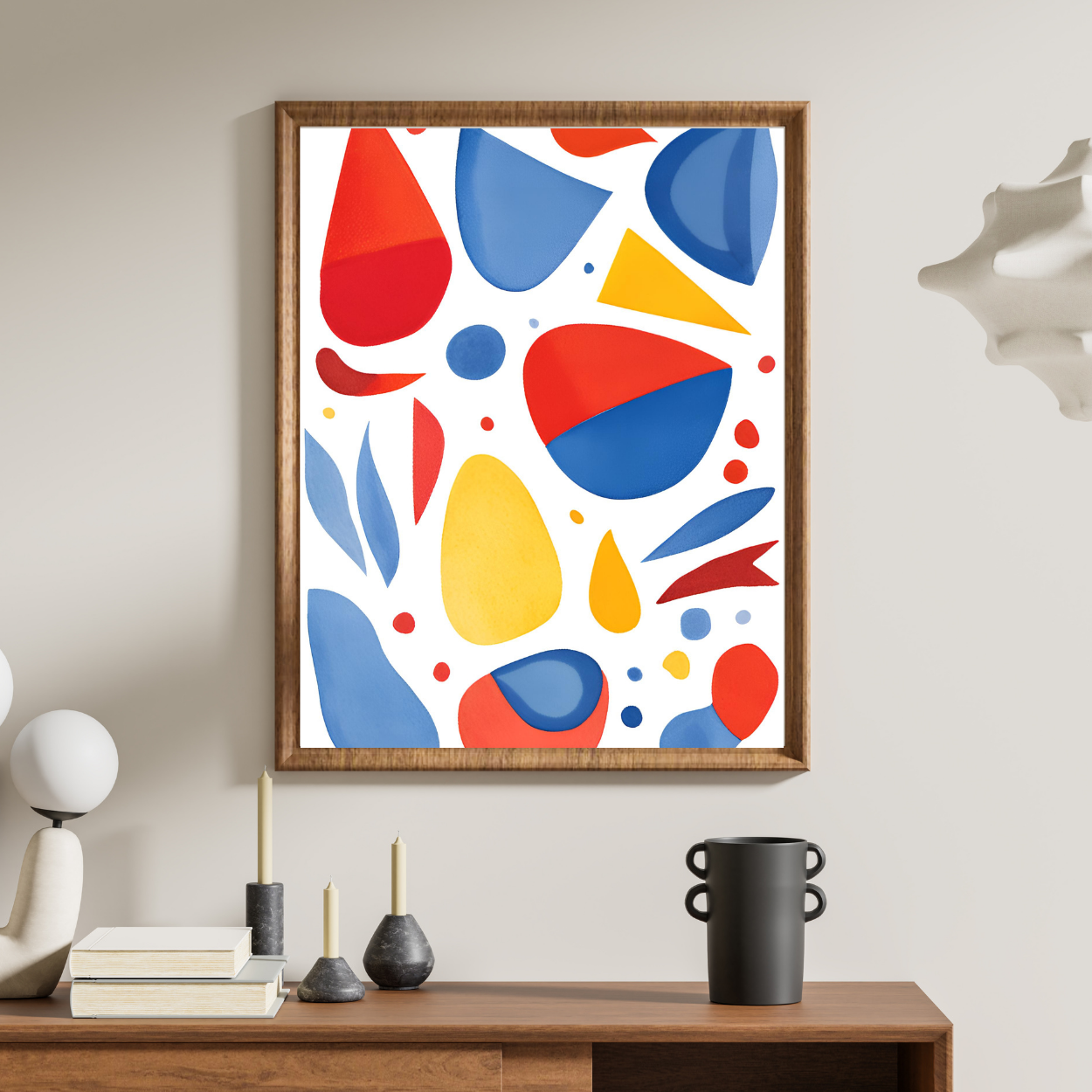 Abstract Shapes - Blue, Red and Yellow #1