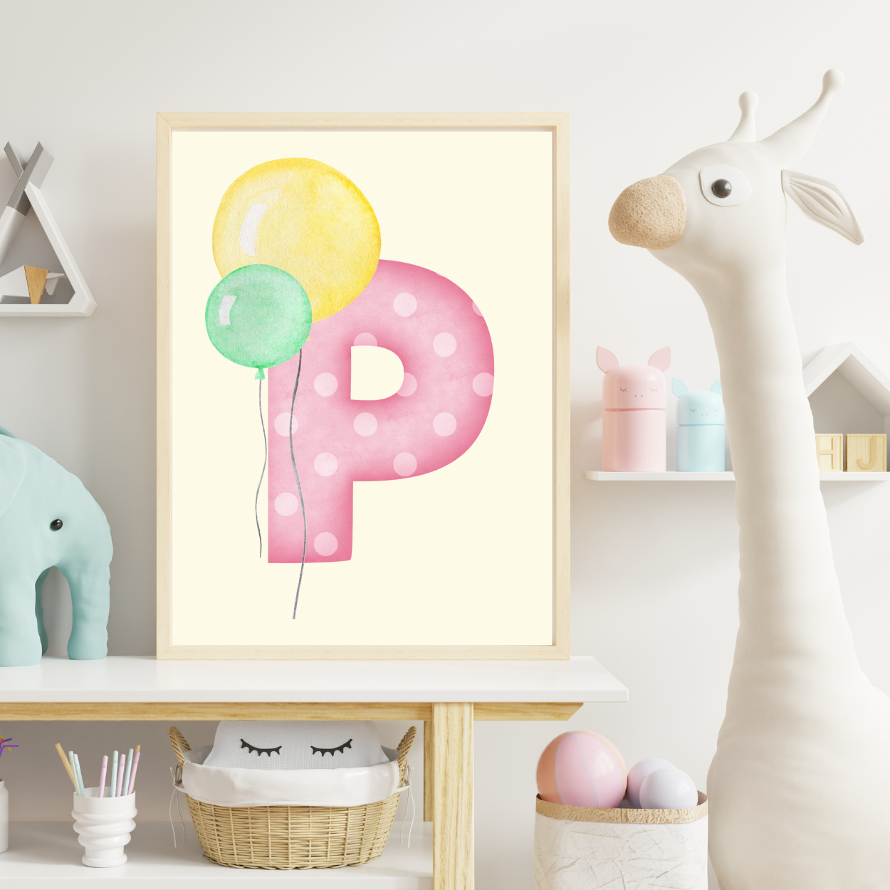 CUSTOMIZE IT! - Pink Polka Dot Letter