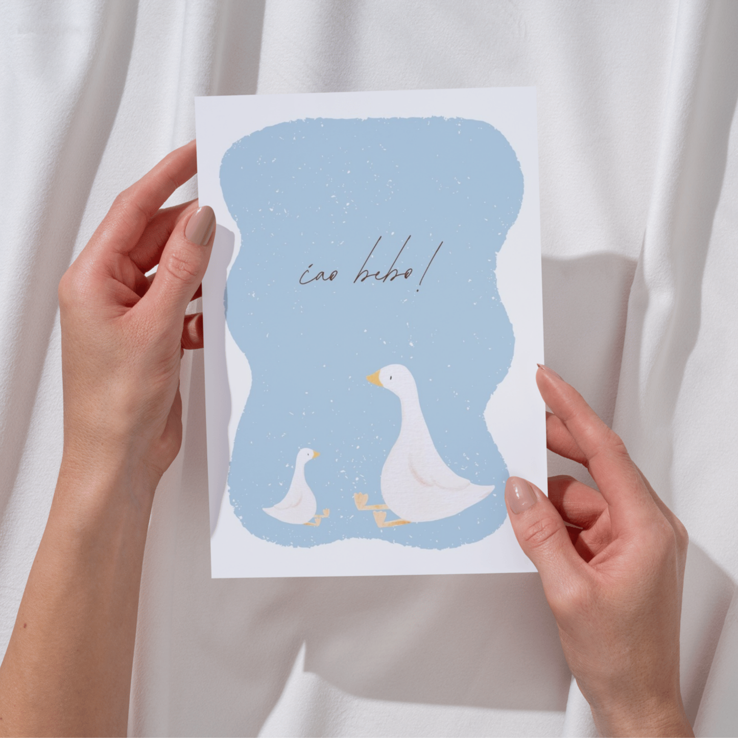 Greeting Card - Ćao, bebo! - Light Blue