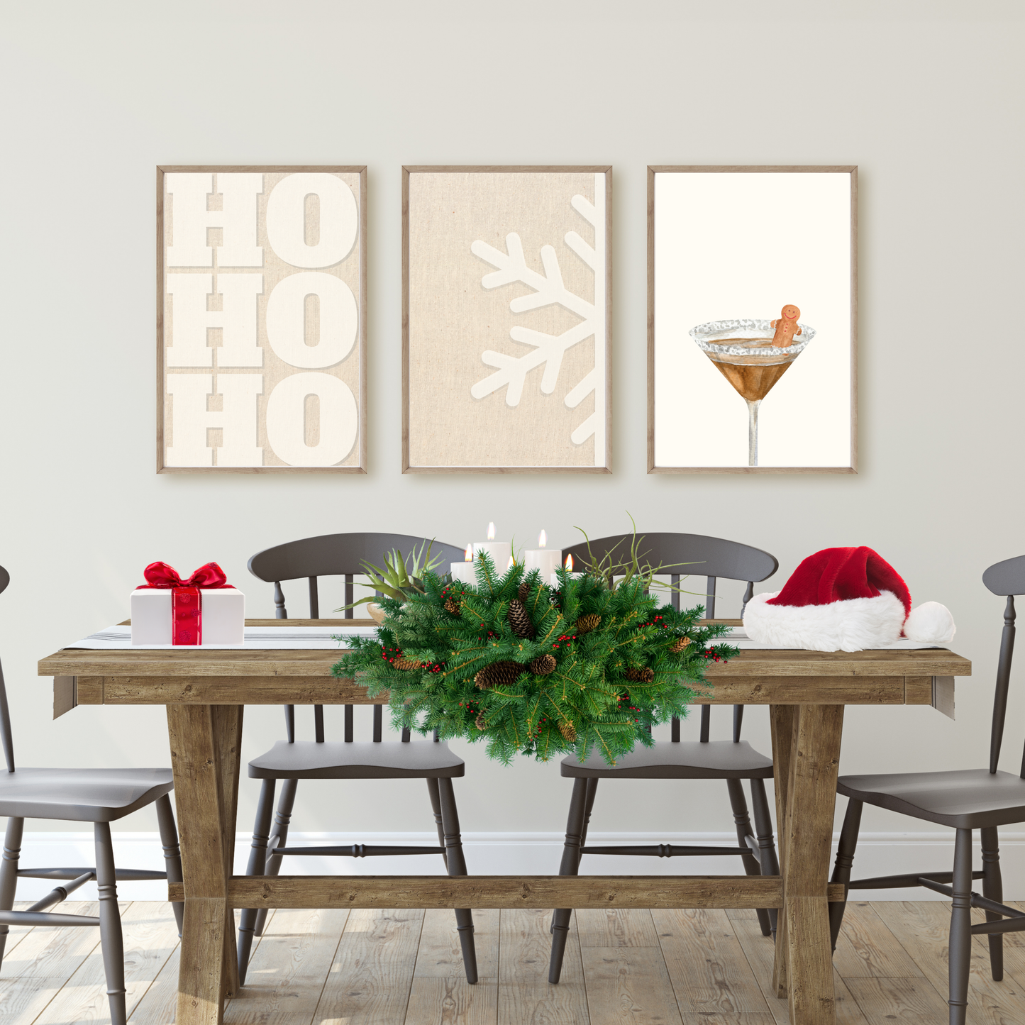 Hey, It's Christmas - White&Beige Snowflake