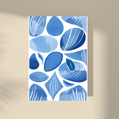 Abstract Blue Shapes #1 & #2 - Duo Set 30x40cm/50x70cm