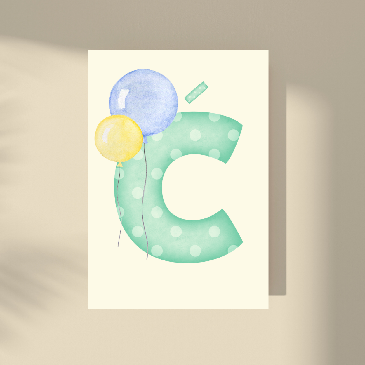 CUSTOMIZE IT! - Green Polka Dot Letter