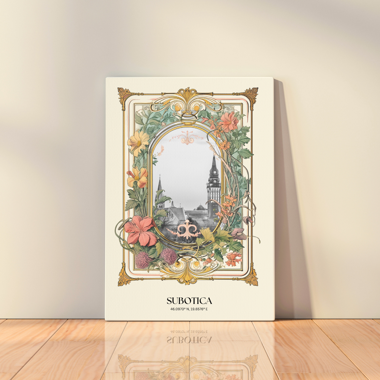 Canvas - Vintage Frame City: Subotica