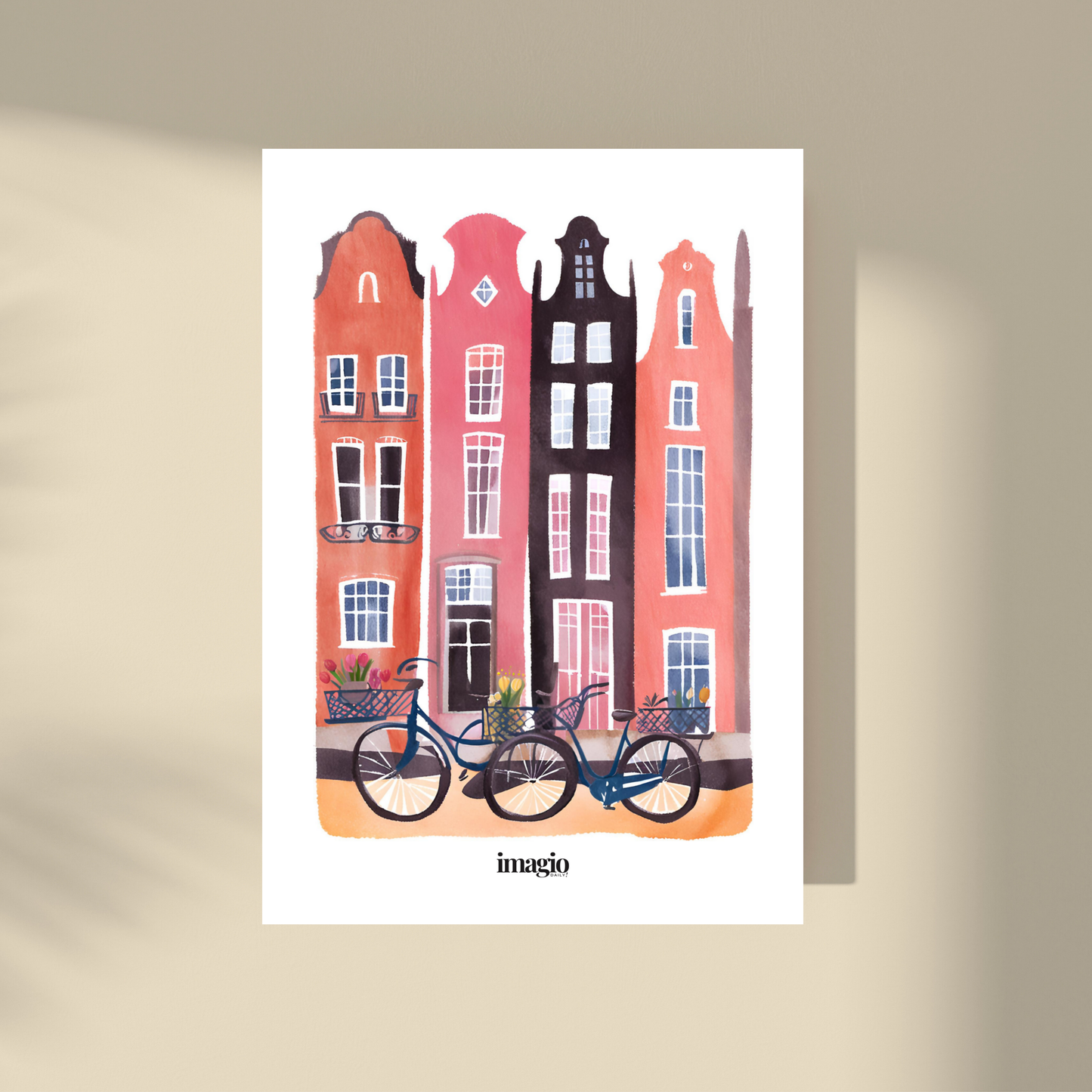 Amsterdam Houses and Bicycles