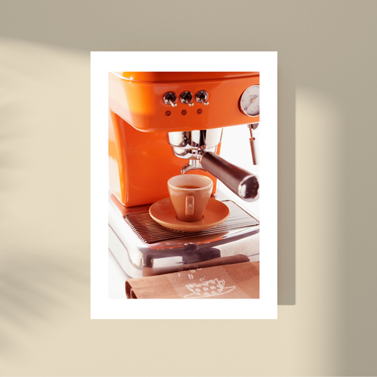 Retro Espresso Machine - Orange