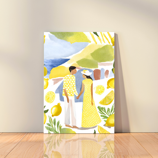 Canvas - Couple, Amalfi, Lemons, Love