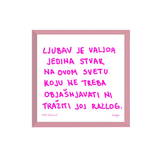 Miniature - The Script - Meša Selimović "Ljubav je valjda jedina stvar..."