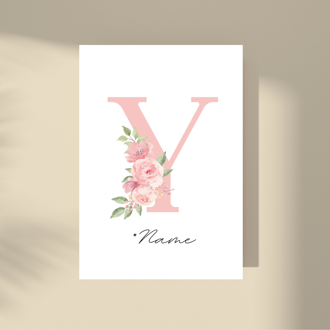 CUSTOMIZE IT! - Pink Flowers Letter & Name