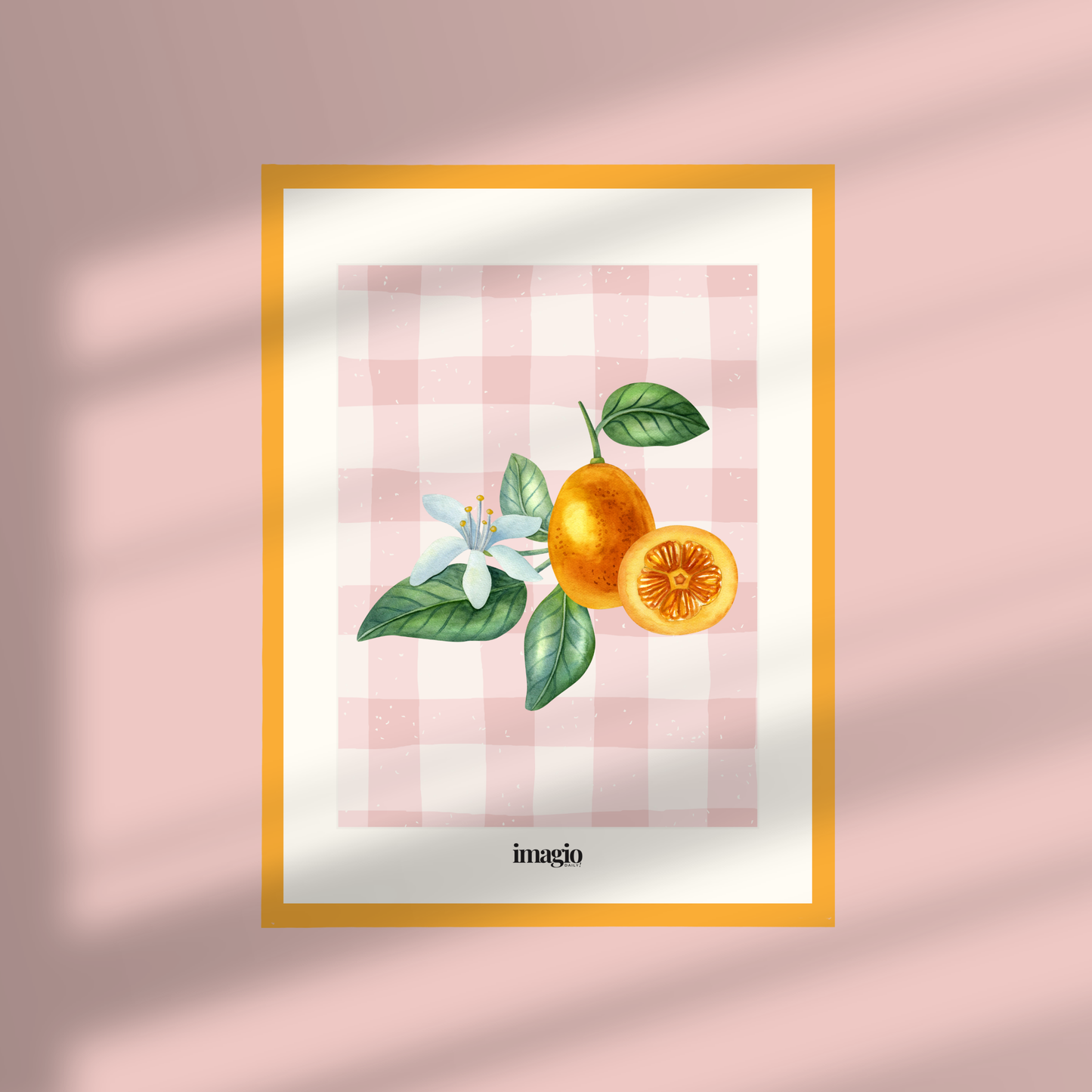 Uramljen poster Kumquat - 32x42 / 42x52 cm žuti ram