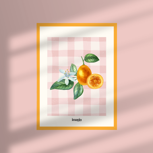 Uramljen poster Kumquat - 32x42 / 42x52 cm žuti ram