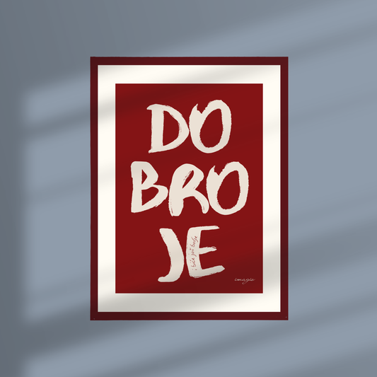 Framed Art "Painted Peace" - Dobro je, 32x42 / 52x72 cm