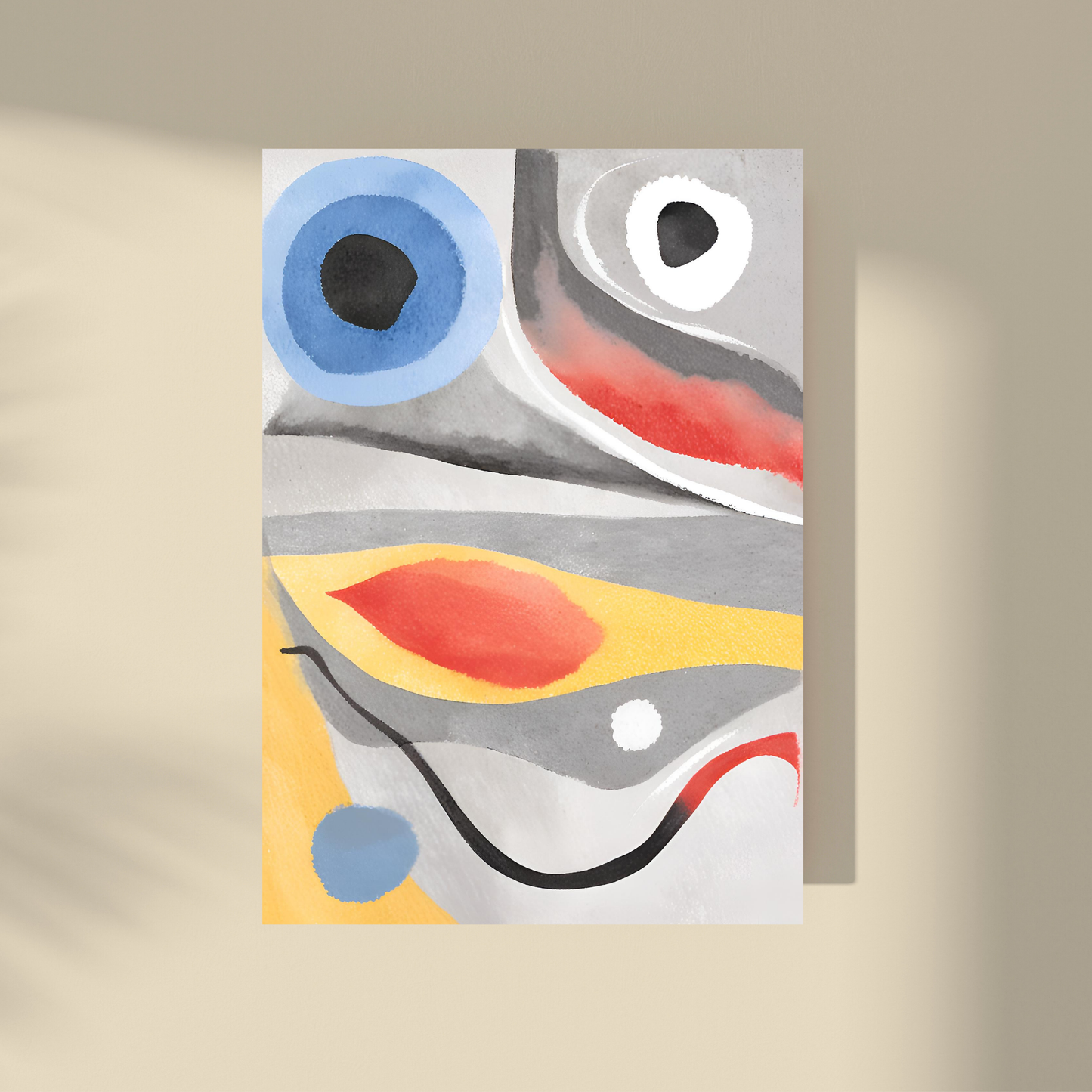 Abstract Shapes Colorful Grey #1 & #2 - Duo Set 30x40cm/50x70cm