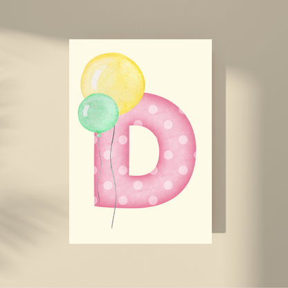 CUSTOMIZE IT! - Pink Polka Dot Letter