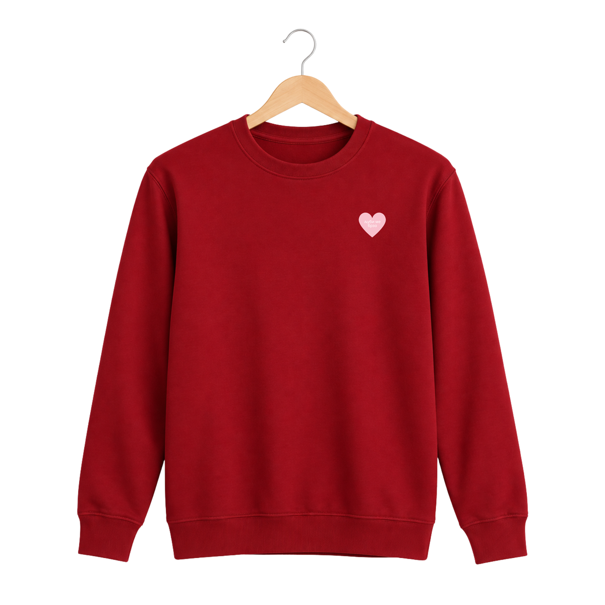 Red sweatshirt - Ljubi me brzo žurim