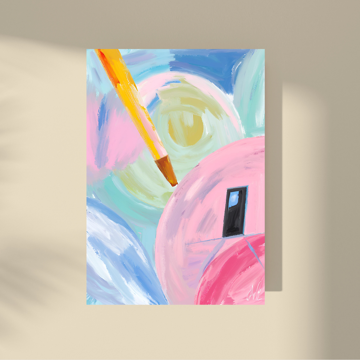 Abstract Painting Brush