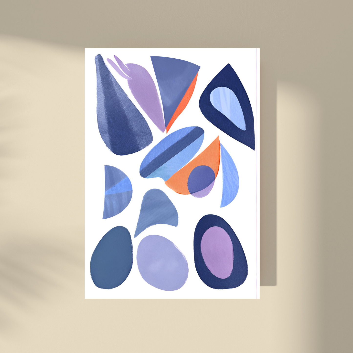 Abstract Shapes Blue Shapes #1 & #2 - Duo Set 30x40cm/50x70cm