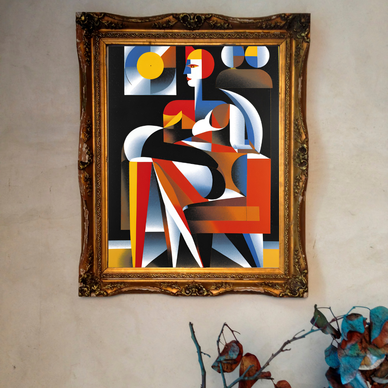 Lost Between Cubism and Surrealism - Lady in an Armchair #1