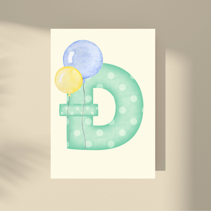 CUSTOMIZE IT! - Green Polka Dot Letter