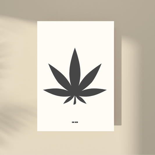 Marijuana Leaf - Grey