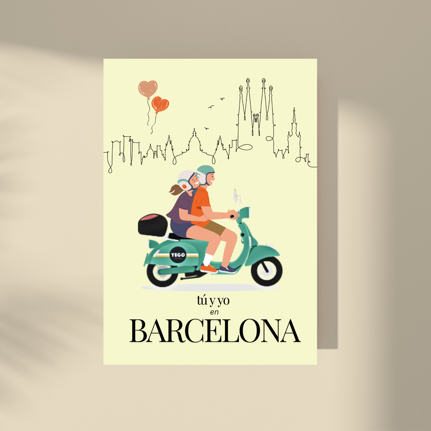 You and me in Barcelona & Sagrada Familia - Duo Set 30x40cm/50x70cm