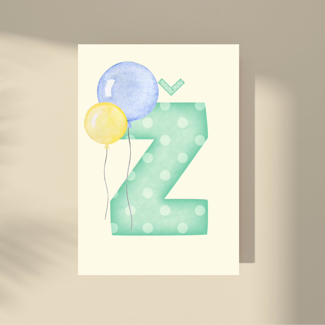 CUSTOMIZE IT! - Green Polka Dot Letter