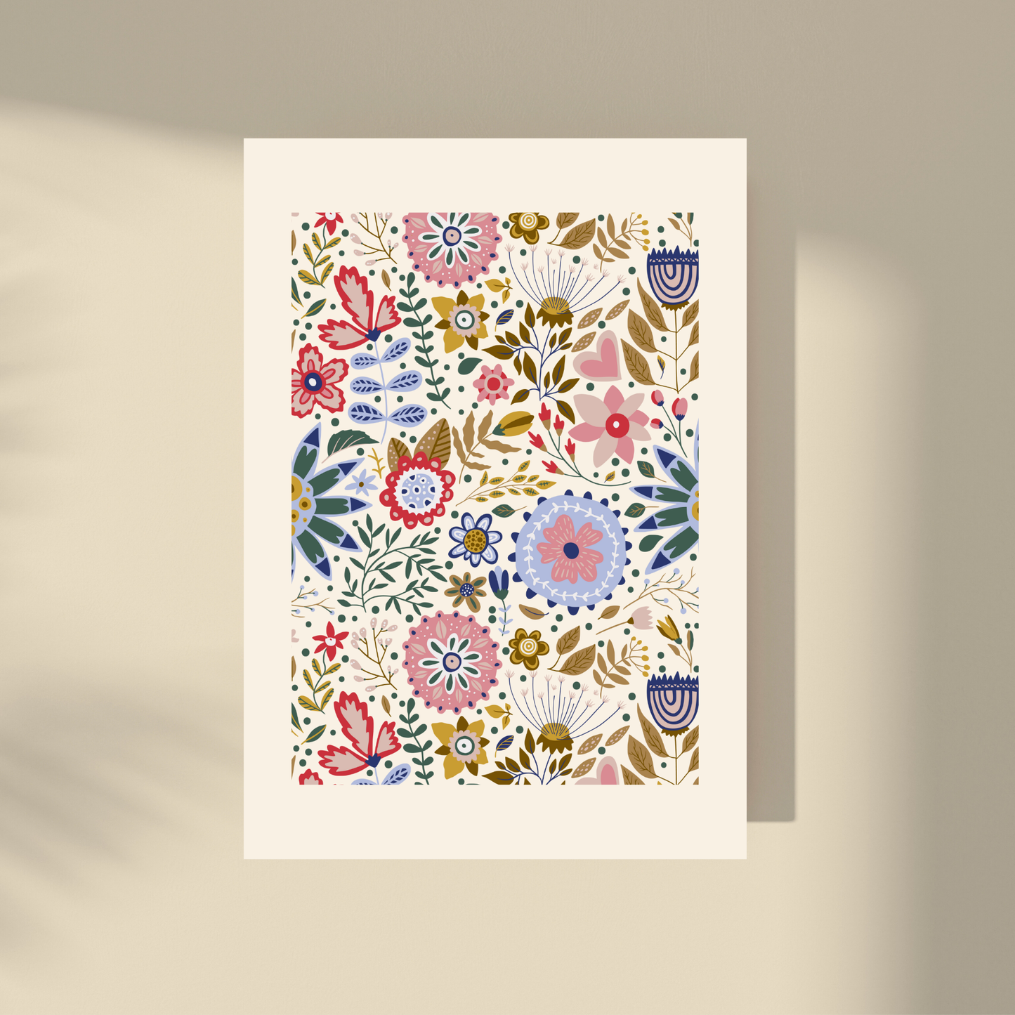 Abstract Flowers, Bloom Baby & Flower Pattern - Duo Set 30x40cm/50x70cm