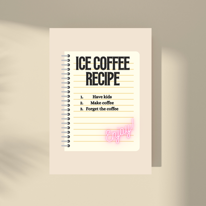 Ice Coffee Recipe & Coffee with a Girl! - Duo Set 30x40cm/50x70cm