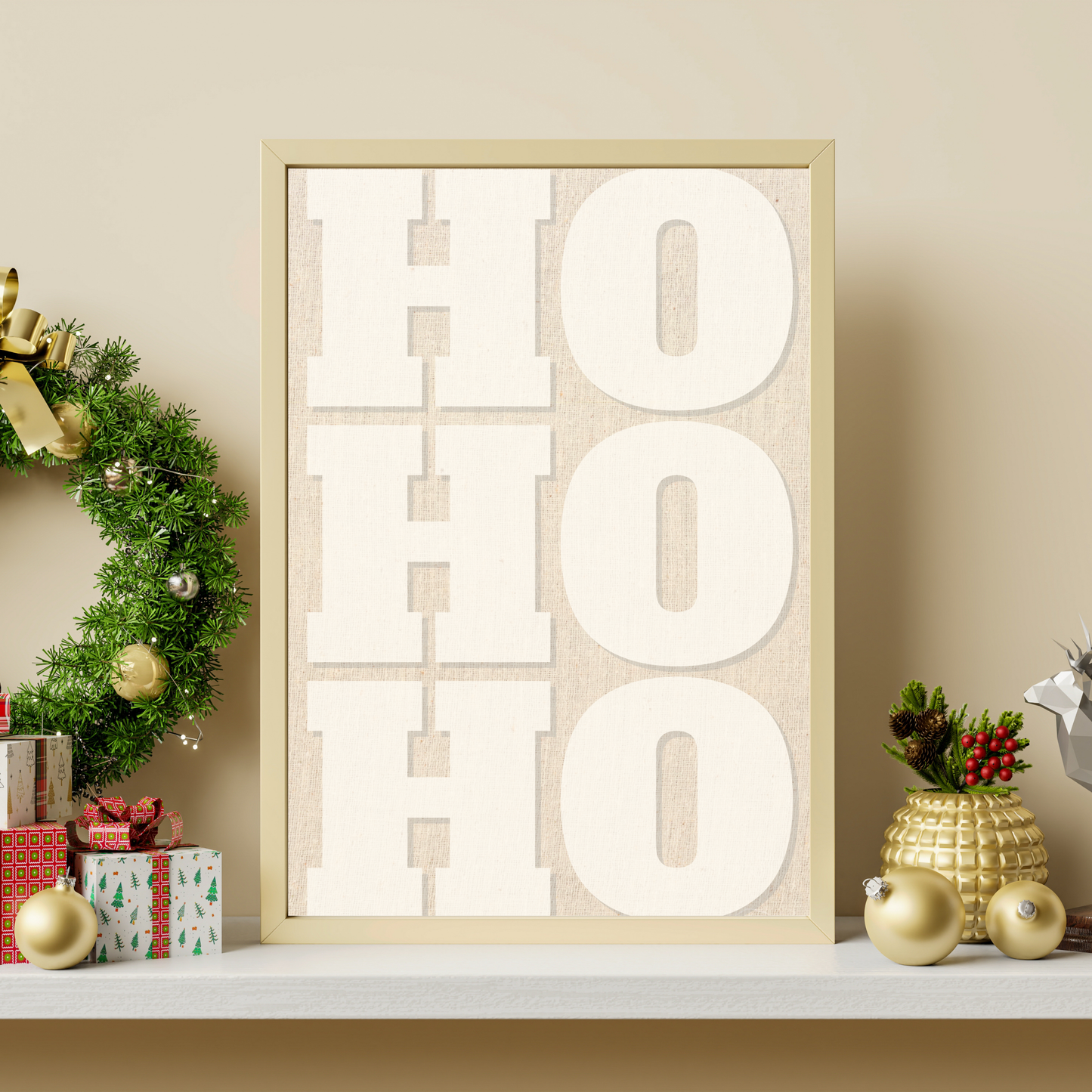 Hey, It's Christmas - White&Beige Ho,Ho,Ho!