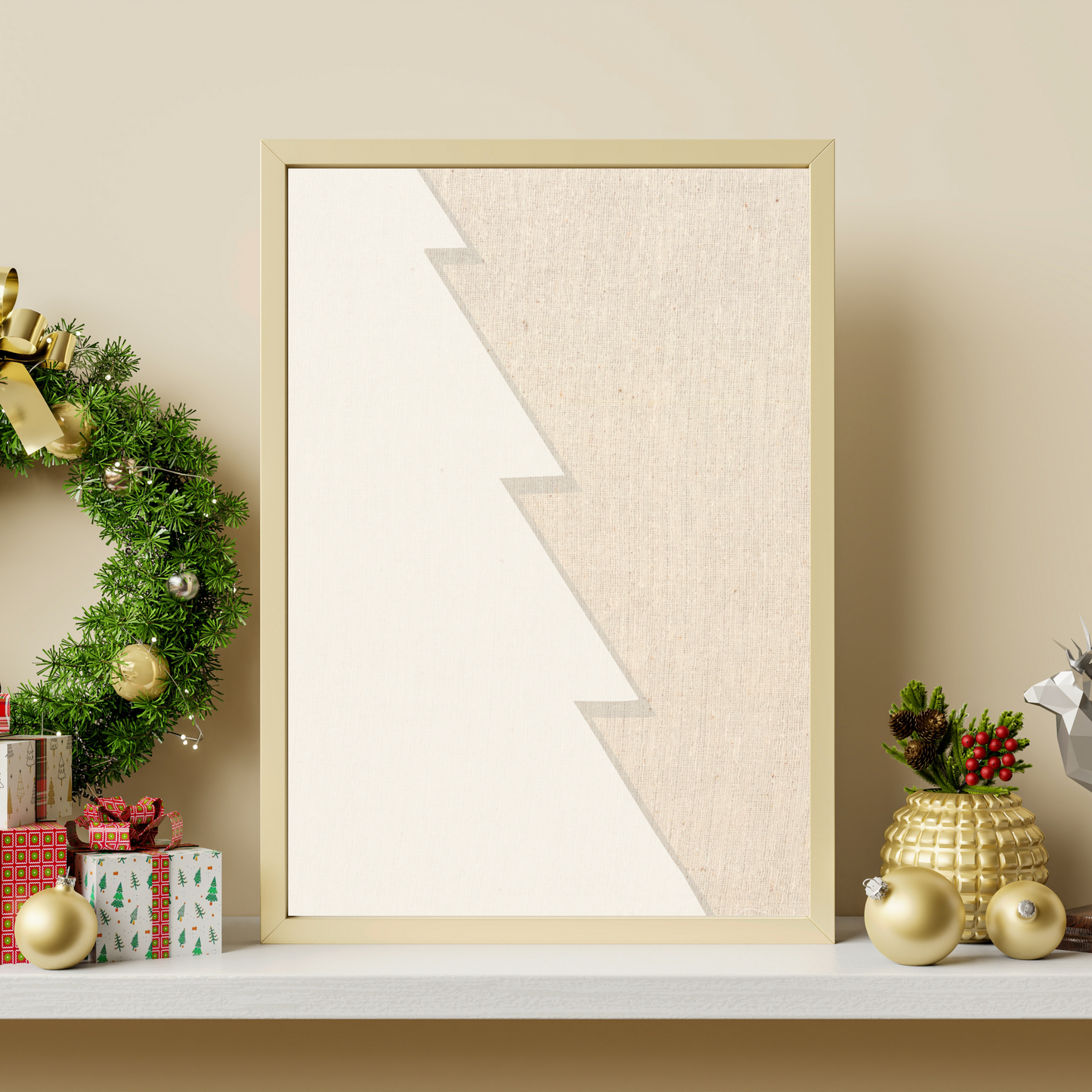 Hey, It's Christmas - White&Beige Christmas Tree