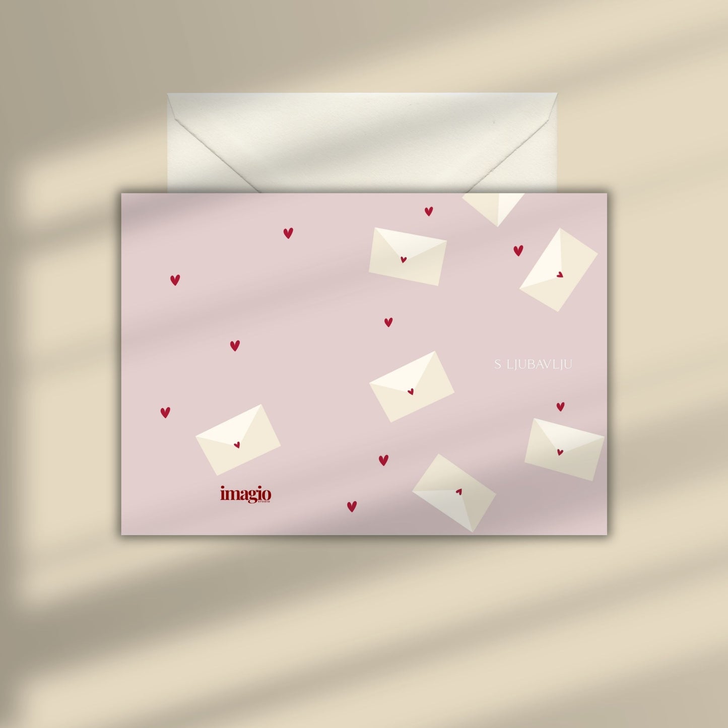 Greeting Card - S ljubavlju Blush